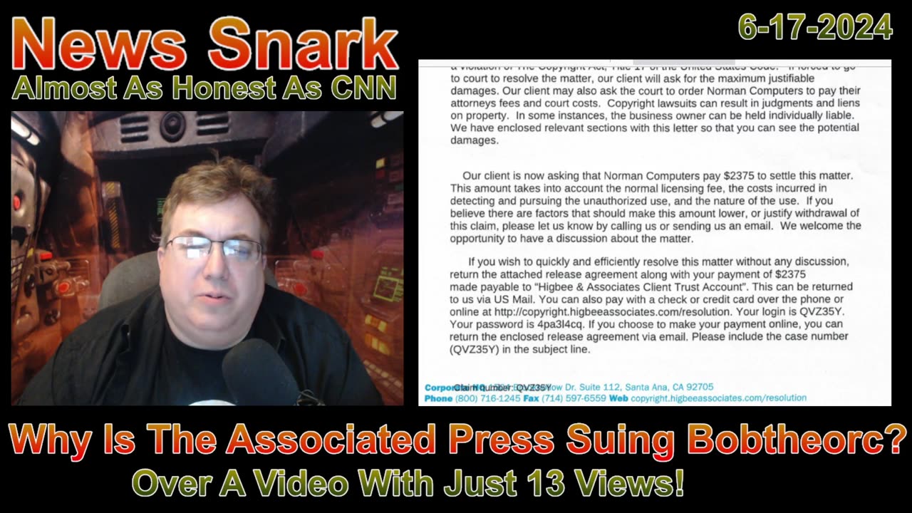 Why Is The Associated Press Suing Bobtheorc Over A Video That Got Just 13 Views?