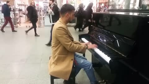 Canon in D- best street piano cover talent people around the world