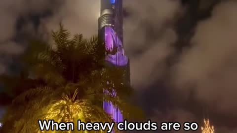 When heavy clouds are so.low over Dubai but you live in the penthouse