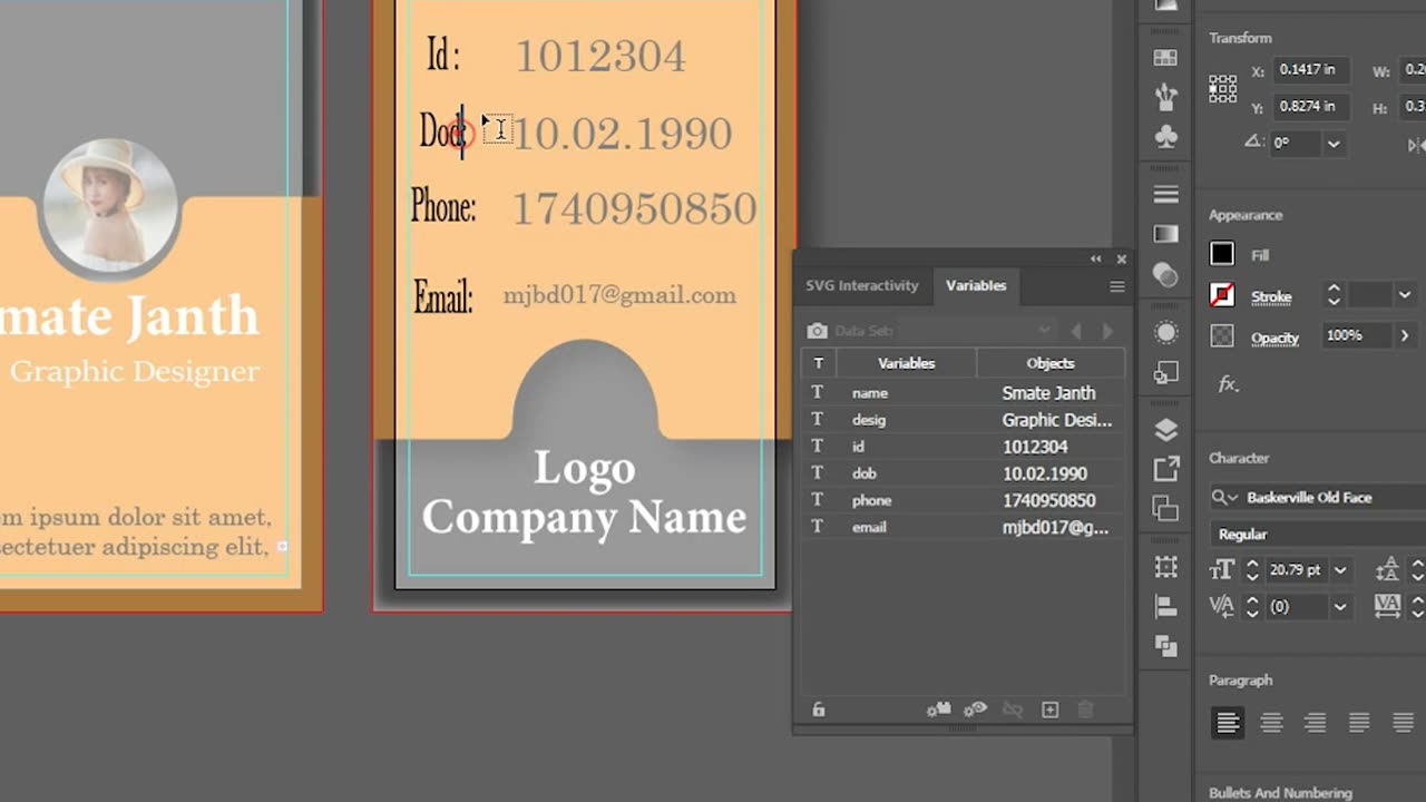 how to create variable data in illustrator