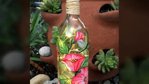 Easy and creative old bottle decoration