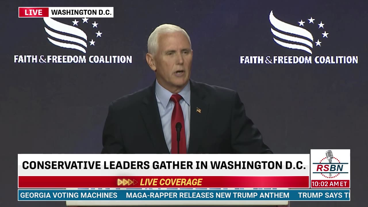 FULL SPEECH: Mike Pence Faith and Freedom Coalition: Road to Majority Conference 6/23/23