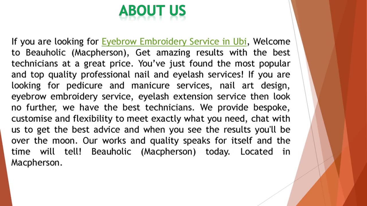 If you are looking for Eyebrow Embroidery Service in Ubi