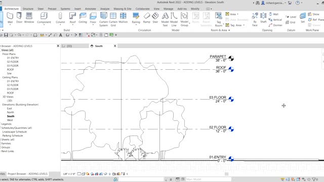 AUTODESK REVIT ARCHITECTURE 2022: ADDING LEVELS