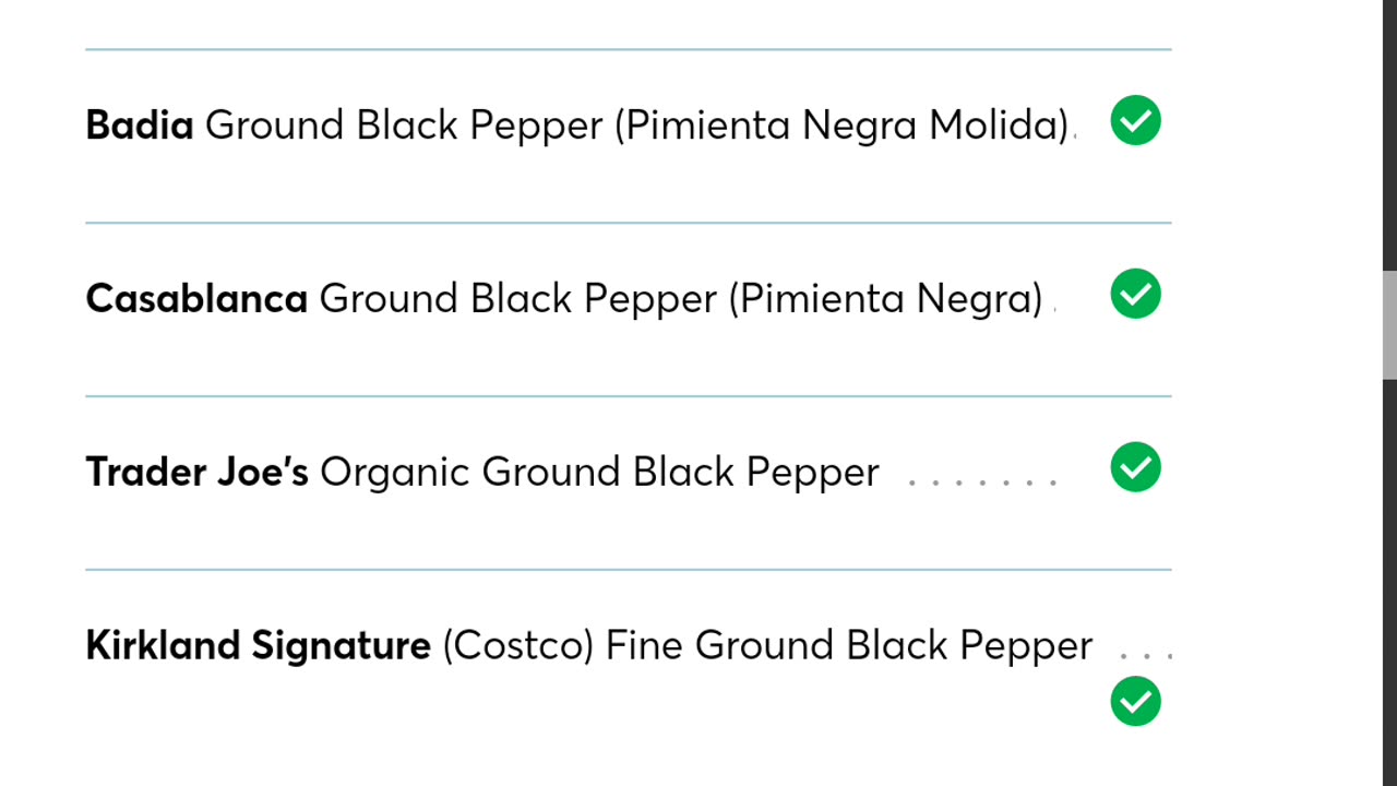 Consumer Reports: list of spices 04/03/2023