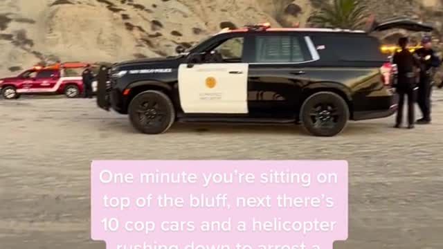 One minute you're sitting on top of the bluff, next there's