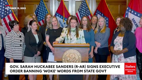 Arkansas Governor Sarah Huckabee Sanders signs Executive Order BANNING "woke nonsense" language