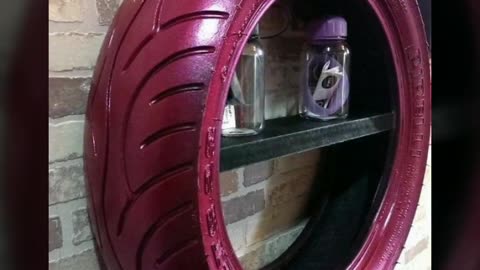 More beautiful ideas for reuse old tire craft | artistic home decor ideas