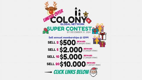 COLONY GLOBAL NANO-HEALTH-CARE - KERST WEDSTRIJD - WIN $10.000 ! (001) TOP TEAM ROB BUSER