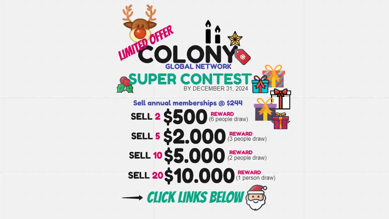 COLONY GLOBAL NANO-HEALTH-CARE - KERST WEDSTRIJD - WIN $10.000 ! (001) TOP TEAM ROB BUSER