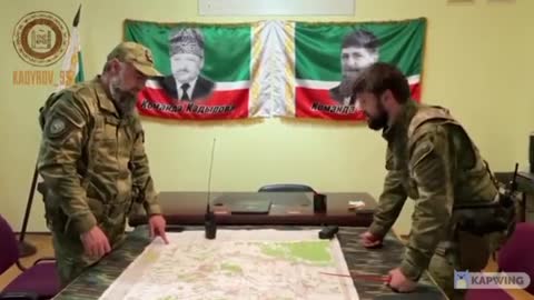 Chechen soldiers taking part of special operation in the Luhansk direction