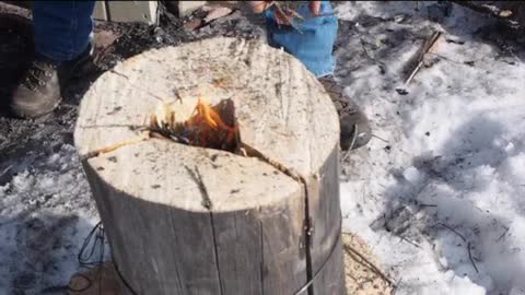 Swedish Torch - Make a Fire and Keep it Going