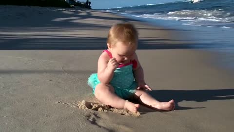 Funniest Babies on the Beach | Cute Baby Funny Moments