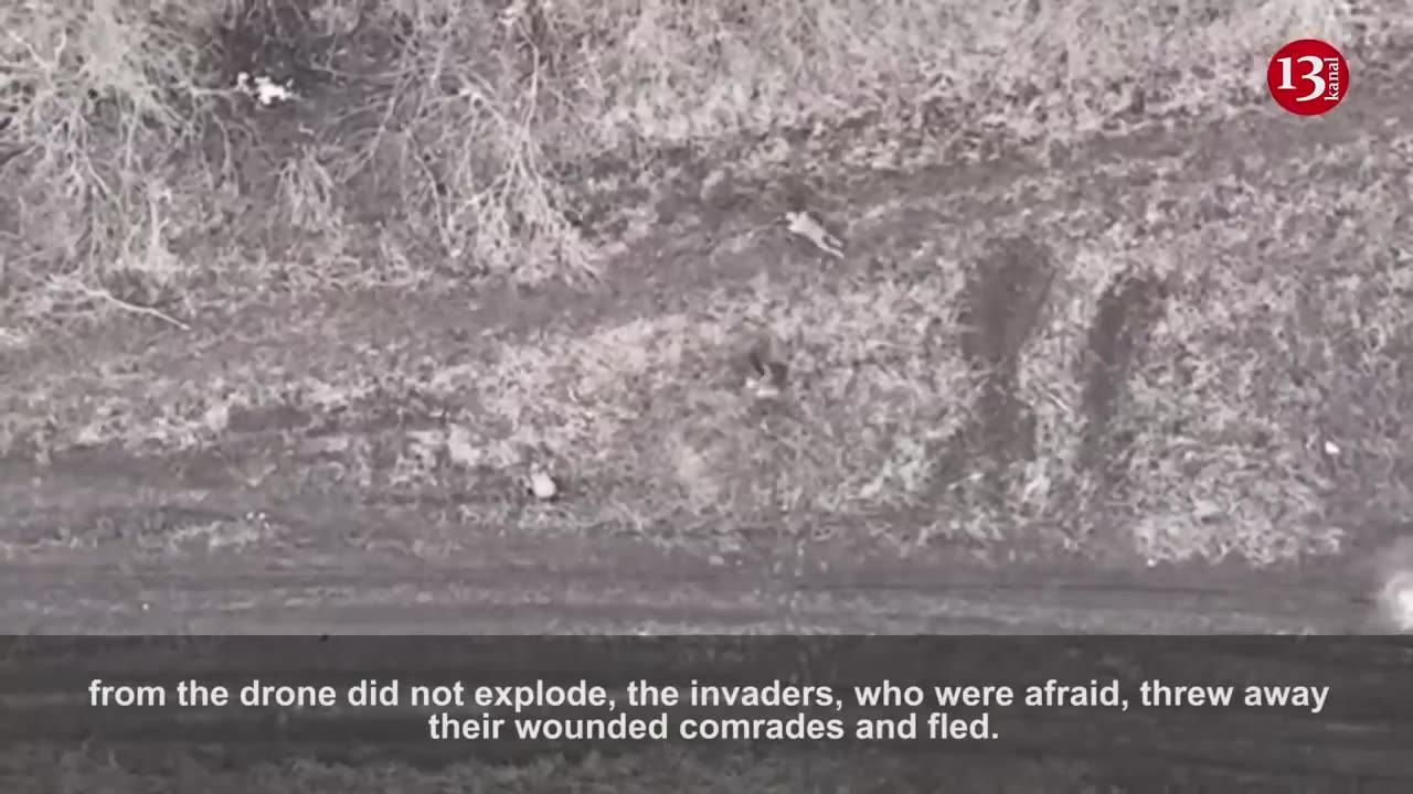 Drone targets russians who came to help the wounded -unexploded projectile causes panic among them
