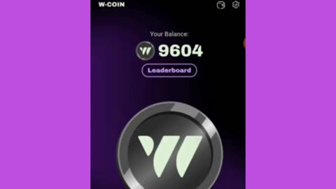 W Coin New Mining Platform app telegram 10K Coin Price = $2