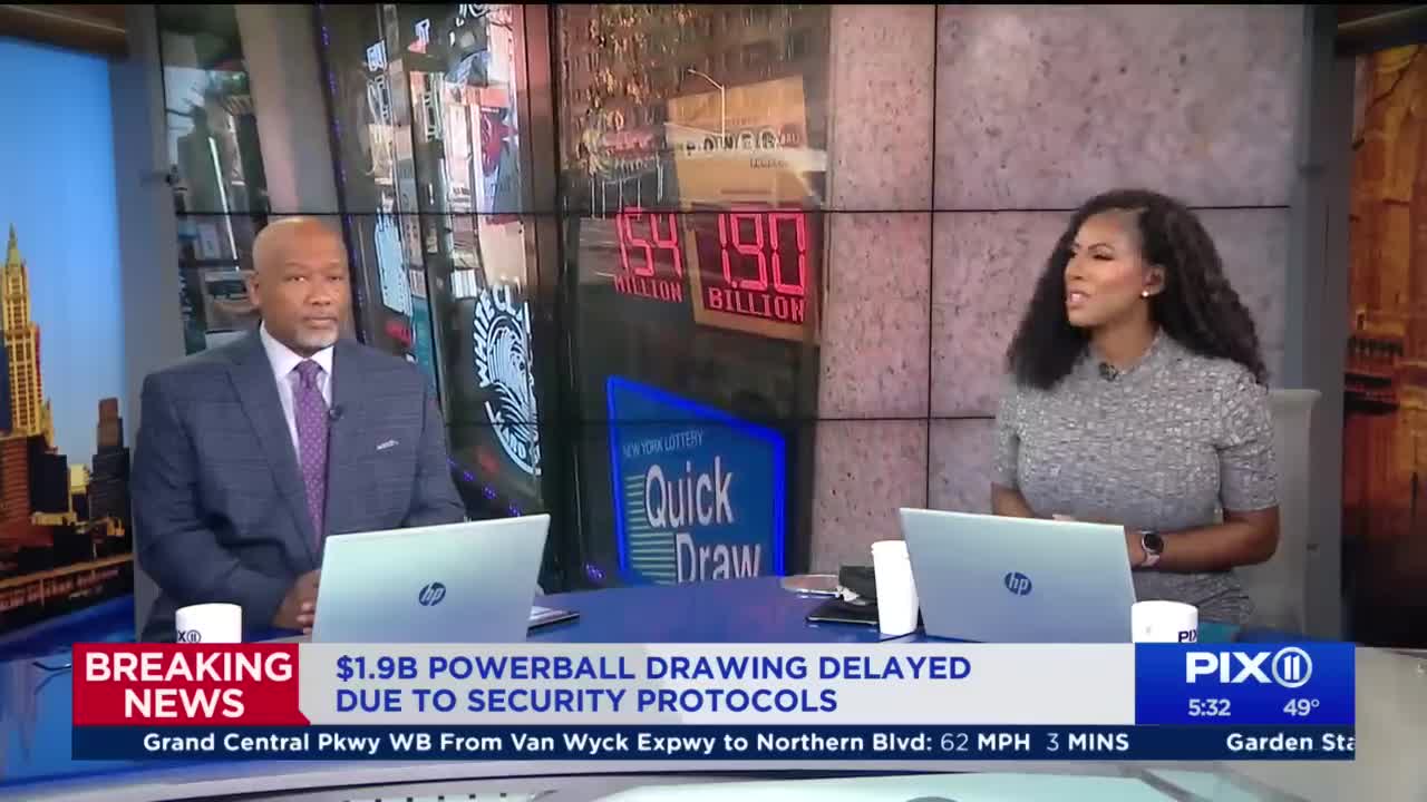 $1.9 billion Powerball jackpot drawing delayed to Tuesday morning