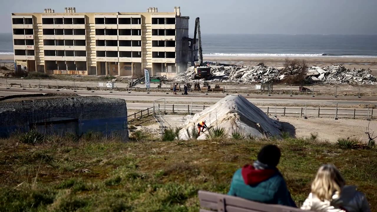 France tears down apartment block as rising sea bites