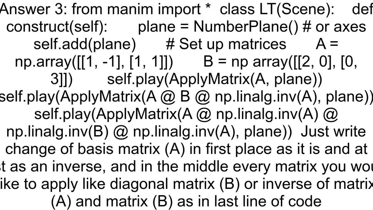 How to apply two tranformations one after the other in manimce