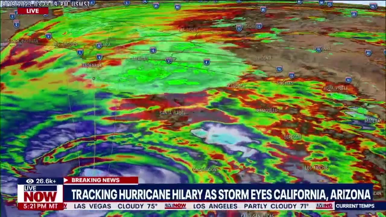 Hurricane Hilary: California evaluation notices issued flash flood alerts activated storm surge.