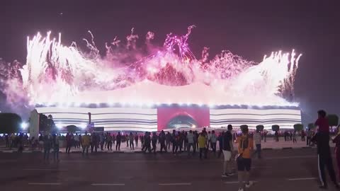 Fireworks at opening of the World Cup in Doha