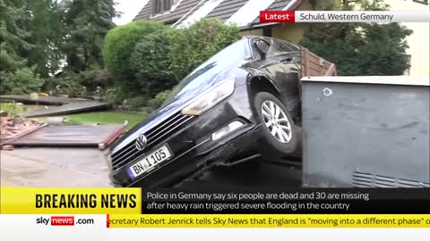 30 missing after houses collapse during severe floods in Germany