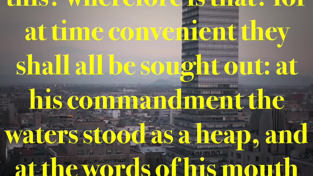 Sirach (Ecclesiasticus) 39:15-21 All Honor, Glory and Praise to the Most High!
