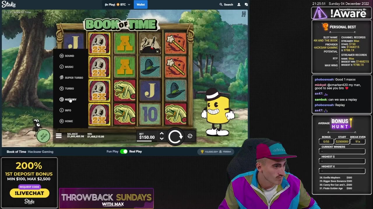 WE ALMOST GOT A MAX WIN ON HACKSAWS NEWEST SLOT BOOK OF TIME!!