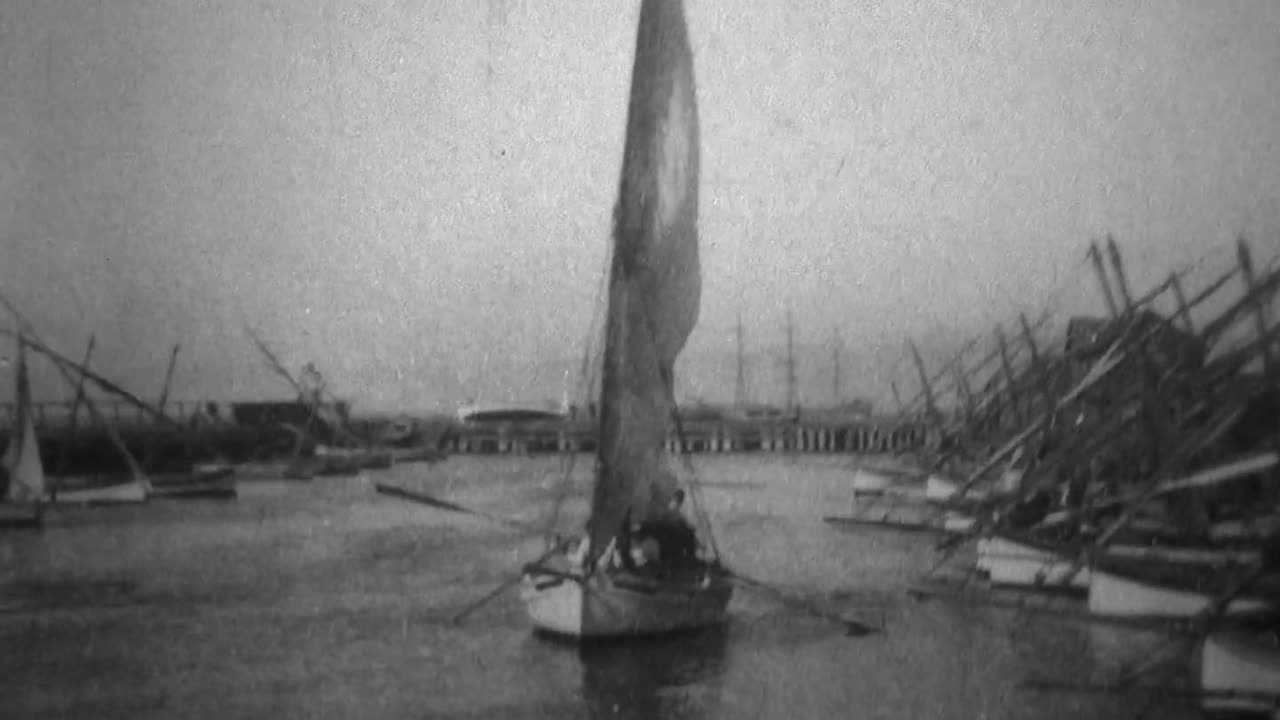 Fisherman's Wharf (1897 Original Black & White Film)