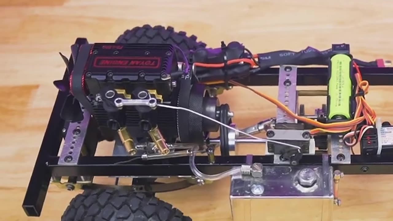 Assembly Off-Road Rc Car with 2 Cylinder Nitro Engine Run Test #engine #rc #nitro #assembly