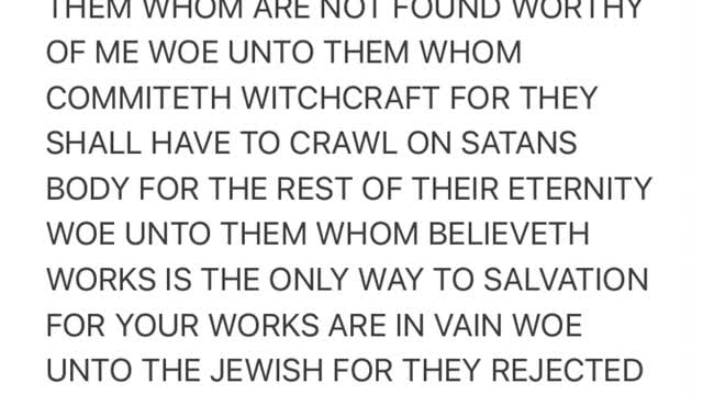 WOE UNTO THIS GENERATION OF VIPERS