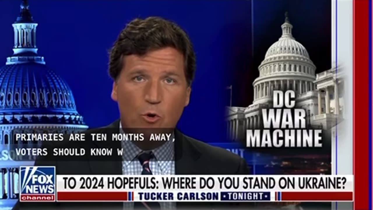 Tucker with presidential questions.