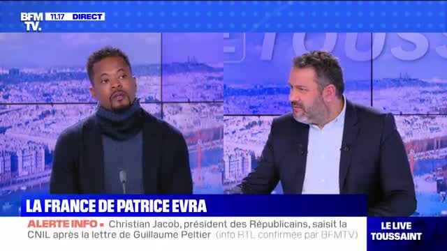 Le footballeur Patrice Evra parle avec toute franchise sur le covid face à un journaliste de bfm