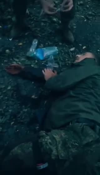 The russian soldier was wounded in battle, but did not follow the example of