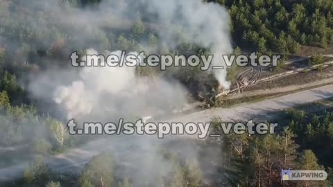 Destruction of the Ukrainian BMP in the area of Kremennaya.