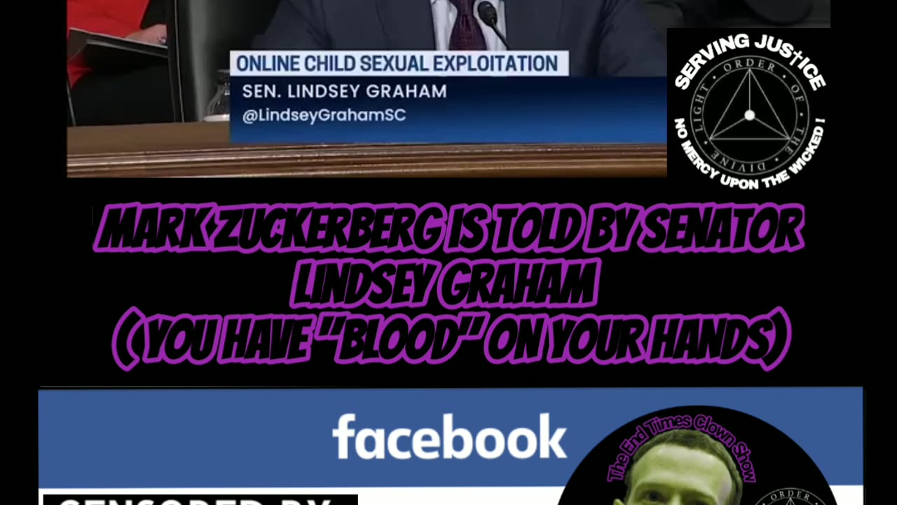 Senator Lindsey Graham tells Mark Zuckerberg he has blood on his hands...