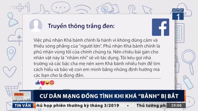 cư dân mạng ủng hộ khi khá bảnh bị bắt