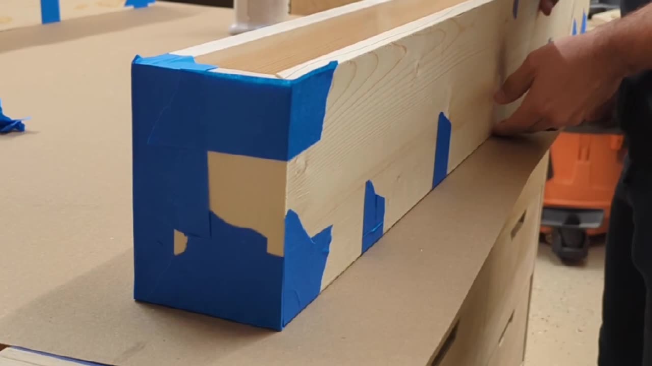 Floating shelf glue ups