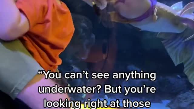 “You can't see anything underwater? But you're looking right at those people!”แum