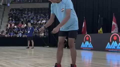 Indian player world Champion in jumping rope