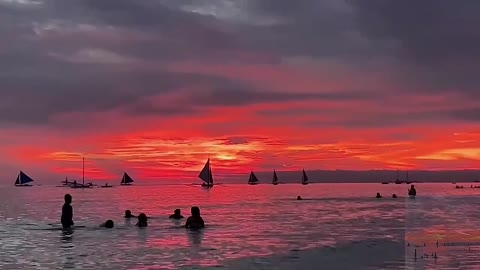 Sunset on the beach