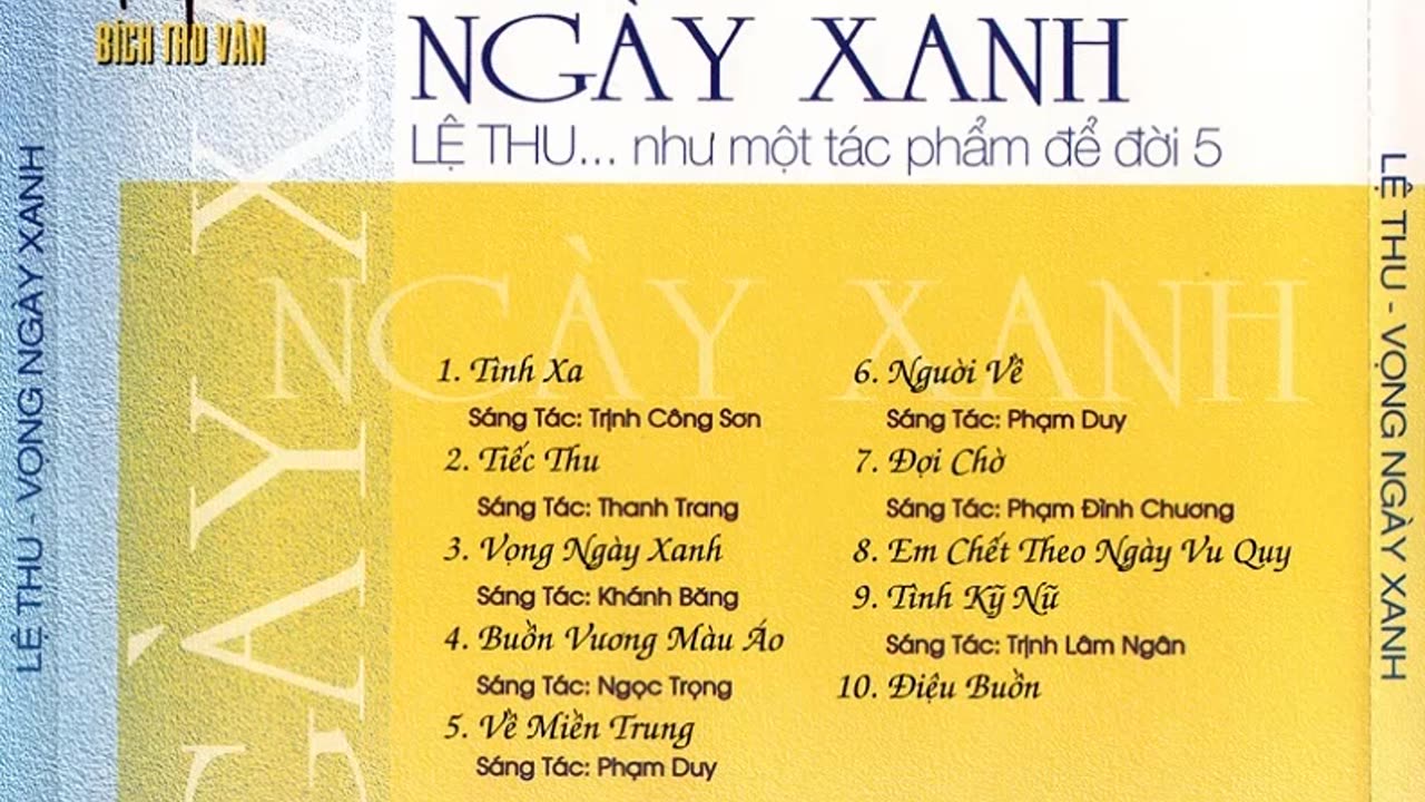 Như Một Tác Phẩm Để Đời 5 - Vọng Ngày Xanh - Lệ Thu CD