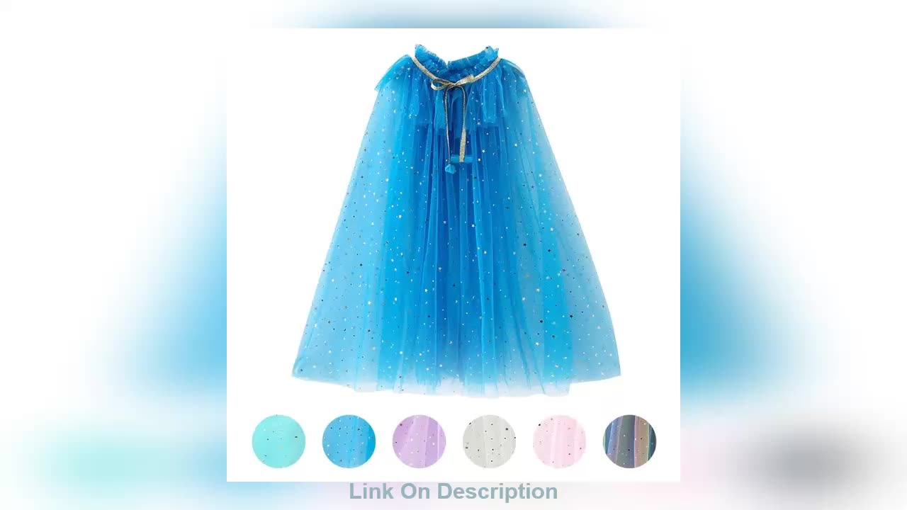 Review Summer Girl Princess Party Accessories Cloak Snow Queen