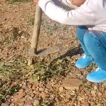 The child is very hardworking and doing very little