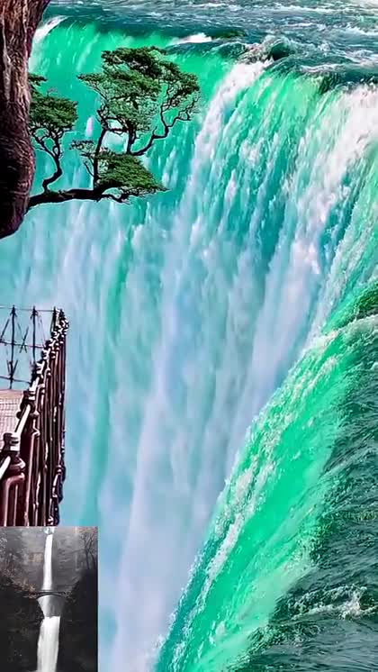 Viral water 💧 fall from hills