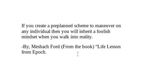 "Life Lesson from Epoch" -Checkout Description