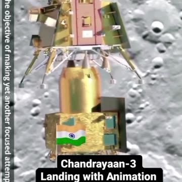 Chandrayan 3 landing Animation
