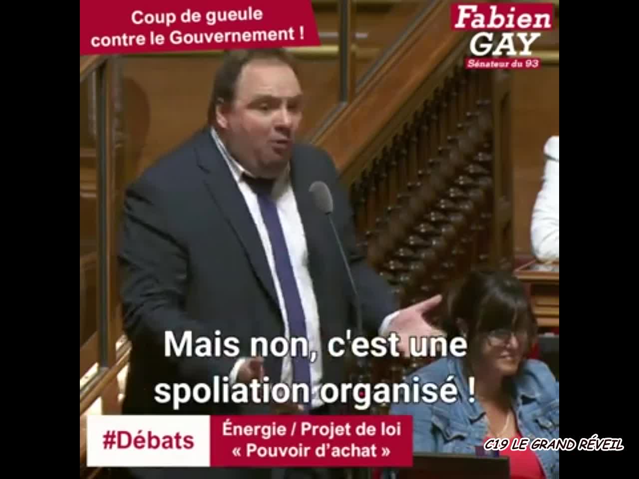 EDF... LE SÉNATEUR FABIEN GAY POUSSE UNE GUEULANTE, TOUT CECI EST UNE SPOLIATION ORGANISÉE !!!