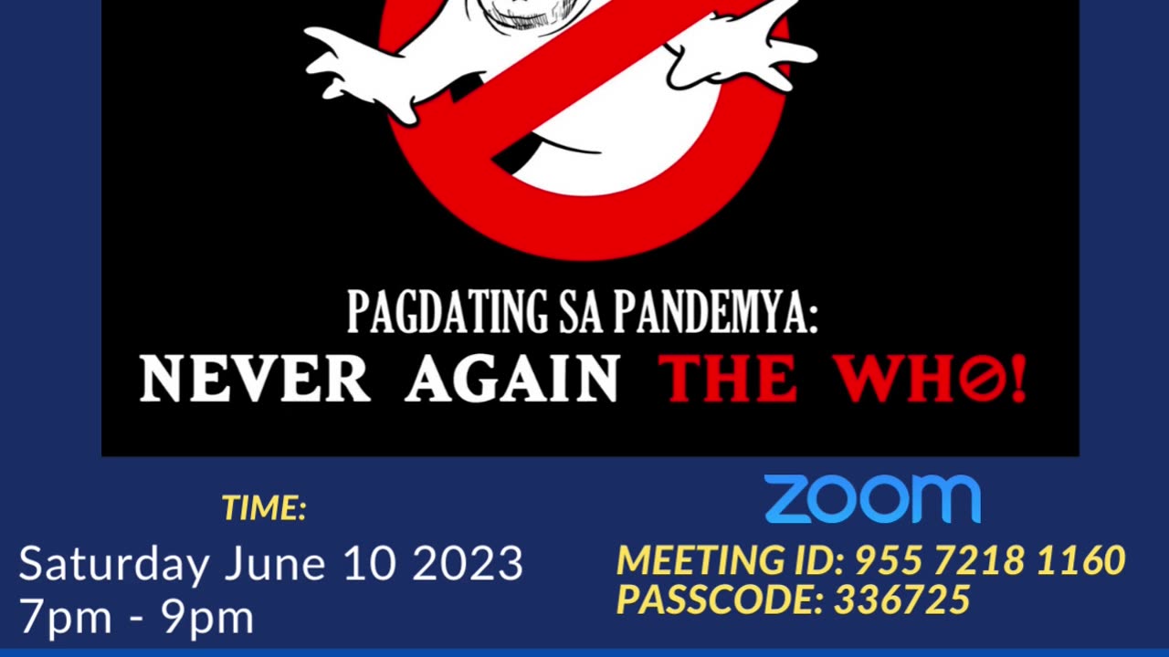 CDC Ph Weekly Huddle June 10 2023 Pagdating Sa Pandemya: Who You Gonna Call? Never Again The WHO!