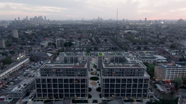 Aerial view of Upton Gardens, Green Street, Upton Park, Stratford, London, E13