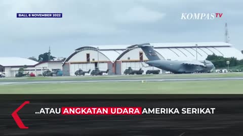 Gagah! Penampakan Pesawat US Air Force Boeing C-17 Globemaster III Mendarat di Bali